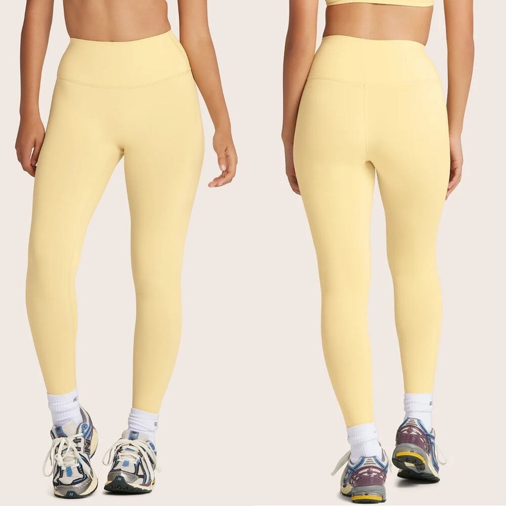 Set Active Butter Yellow Breathe 1.0 High-Rise 7/8th Length Leggings (Sz M)